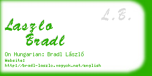 laszlo bradl business card